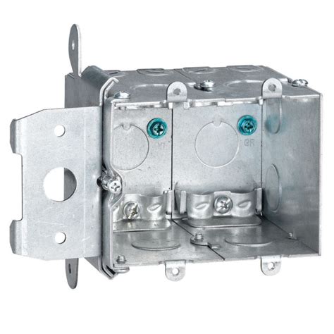 american 2 gang switch box with built on ring metal|Switch/Outlet 2.